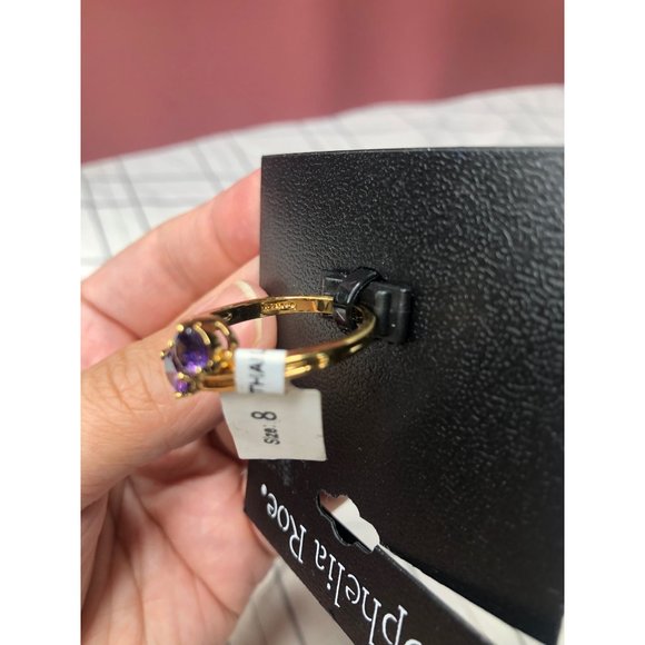 Ophelia Rose size 8 14kt gold purple electroplated cubic - Picture 3 of 4